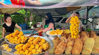 Amazing! The Best Fried Crispy Chempedak & Banana Fritters | Thai Street Food