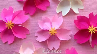 折り紙 桜の花 折り方 Origami Flower Cherry Blossoms Tutorial2 Niceno1 Youtube