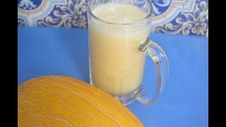 عصير البطيخ الاصفر بنكهة  جديدة بارد ومنعش / melon juice