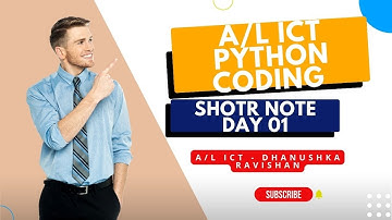 A/L ICT Python Coding Day 01