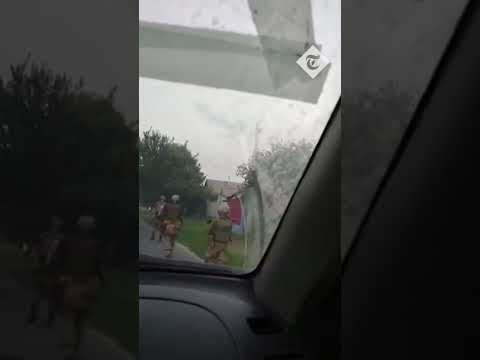 Ukrainian troops patrol