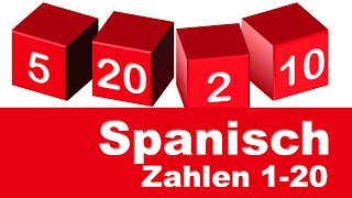Spanische Zahlen 1-20