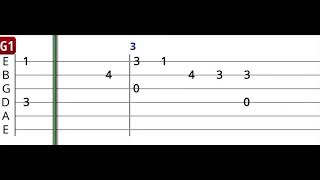 Mustafa Ceceli & Ekin Uzunlar - Öptüm Nefesinden -  (bas sesleri ile) Solo Gitar Tab Resimi