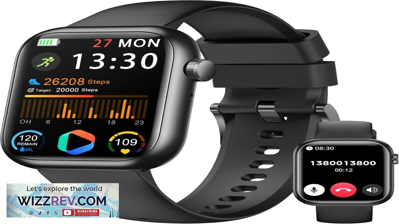 Smart Watch for Men Women(Answer Make Call) 1.83" Fitness Watch with Heart Rate Blood