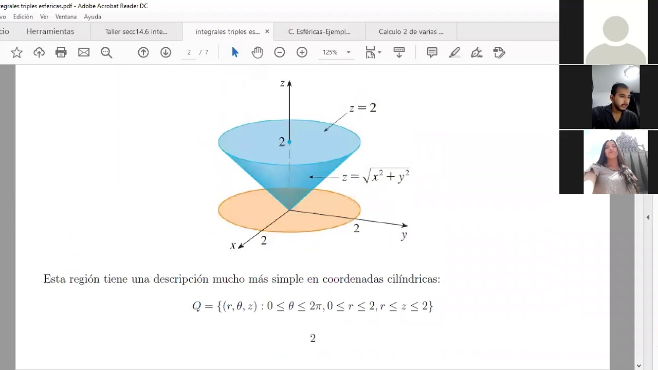 Integrales Triples En Coordenadas Esfericas Youtube