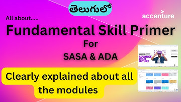 Fundamental Skill Primer | Accenture | ADA or SASA Role
