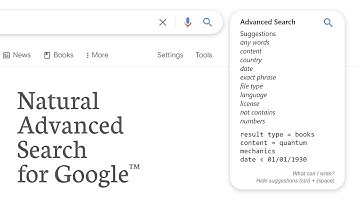 Google Advanced Search is easy in Natural Language