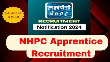NHPC Apprentice Recruitment 2024 II Exciting 64 Vacancies II Kickstart Career With NHPC Govt