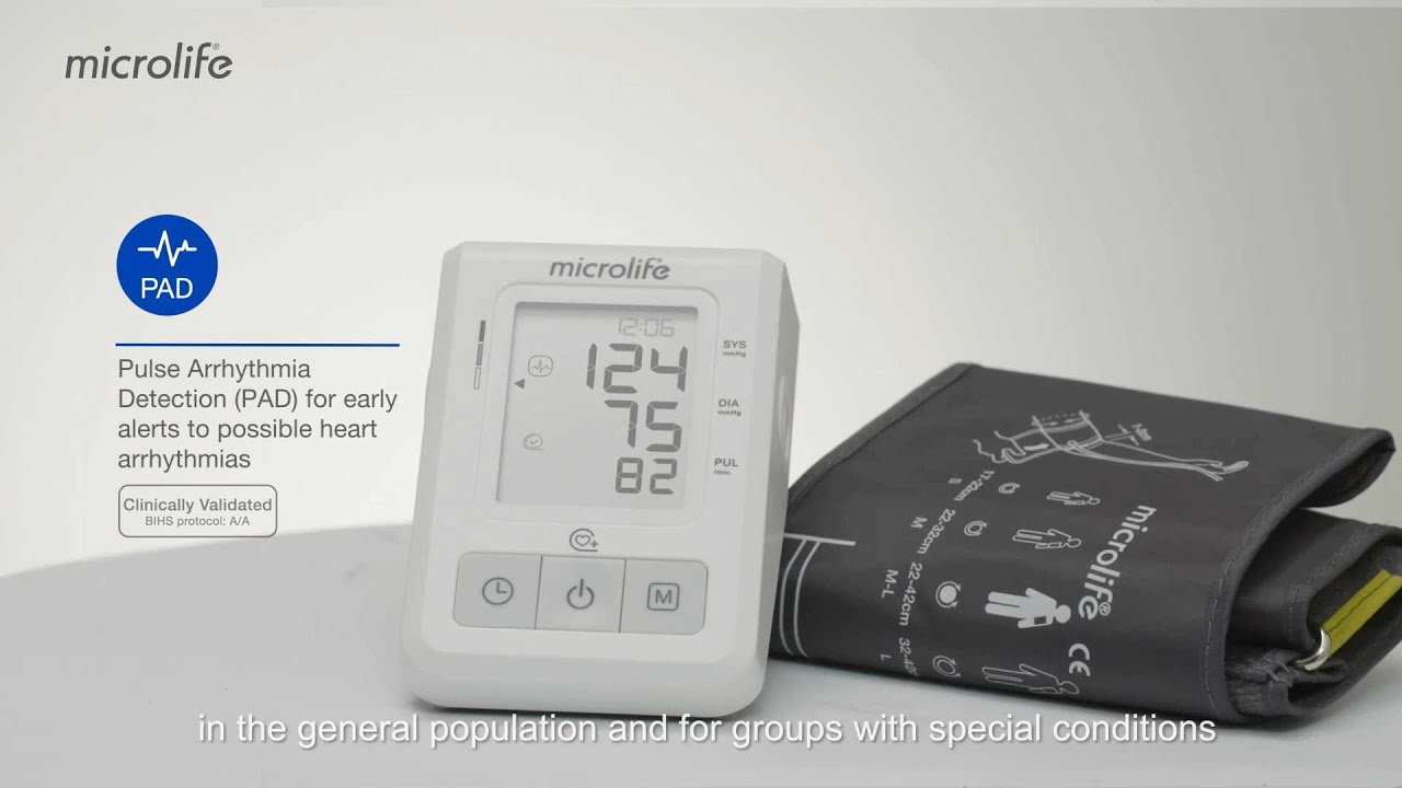 Microlife B2 Basic Blood pressure monitor with irregular heartbeat