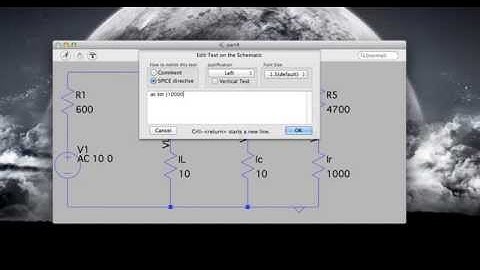 LTspice Mac OSX AC analysis for phasor quantities
