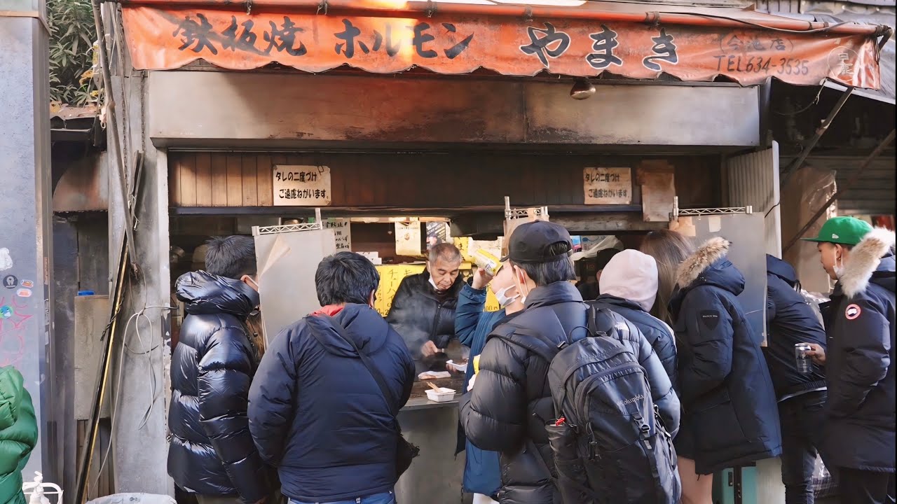 西成と四天王寺の激安屋台4選！ 鉄板焼 ホルモン やまき | 100円お好み焼き | 丸八精肉店 - Japanese street food