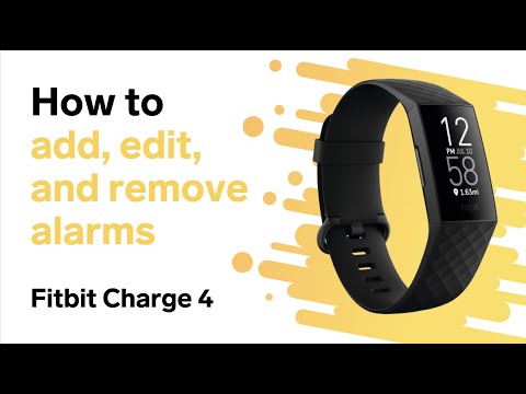 fitbit charge 4 set alarm