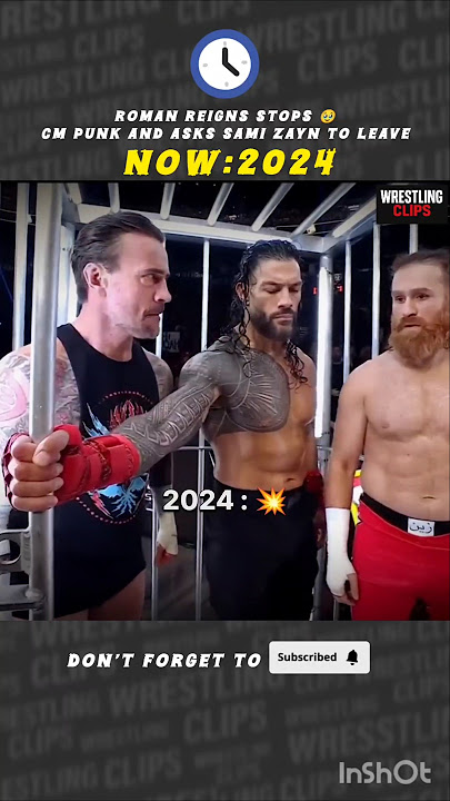 Roman Reigns stops CM Punk and asks Sami Zayn to leave | Same Moment in 2022.'Edit' #wwe #shorts
