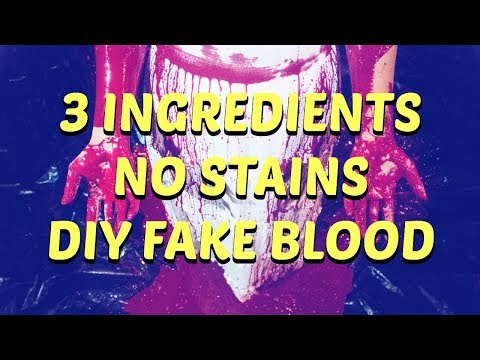 FAKE BLOOD WITH ONLY 3 INGREDIENTS + DOESNT STAIN YOUR SKIN
