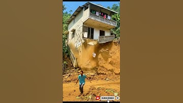 From Calm to Chaos in 5 Seconds 🚨 #disaster #landslide #shortvideo