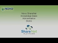 Knowledge Base Software - Novo ShareNet - Administration