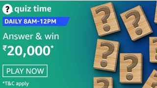 Amazon Quiz Answers Today | Win 20000 Amazon Pay Balance | 25 December 2020