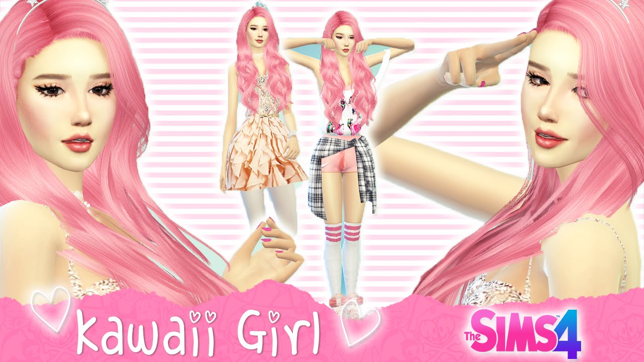 ❤ Garota Kawaii ♦ Criando um Sim #3 ♦ The Sims 4 ❤ kawaii emoticons