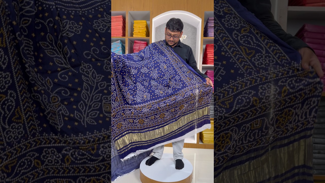 Premium Pure Gaji Silk Bandhani Dupatta