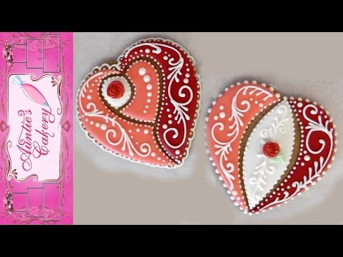 2 Amazing Valentine heart cookie tutorial