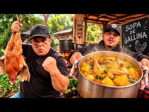 We HUNTED a CHICKEN with my GRANDPA and made SOUP 🐔🍲
