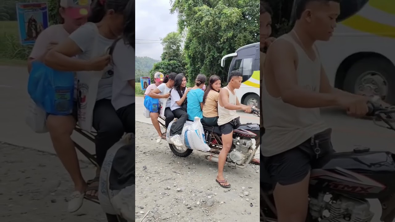 WOW ang lupit ng motor cycle sa kanila daming sakay na pasahero ang galing naman/#viralvideo