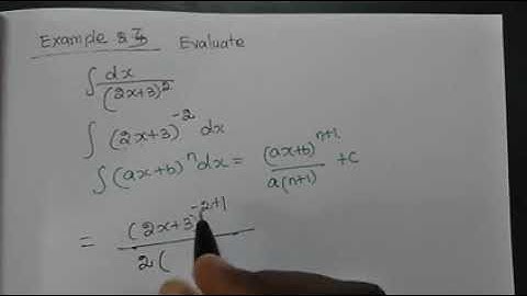 ##12th business maths example 2.3  integrate dX/(2x+3)²