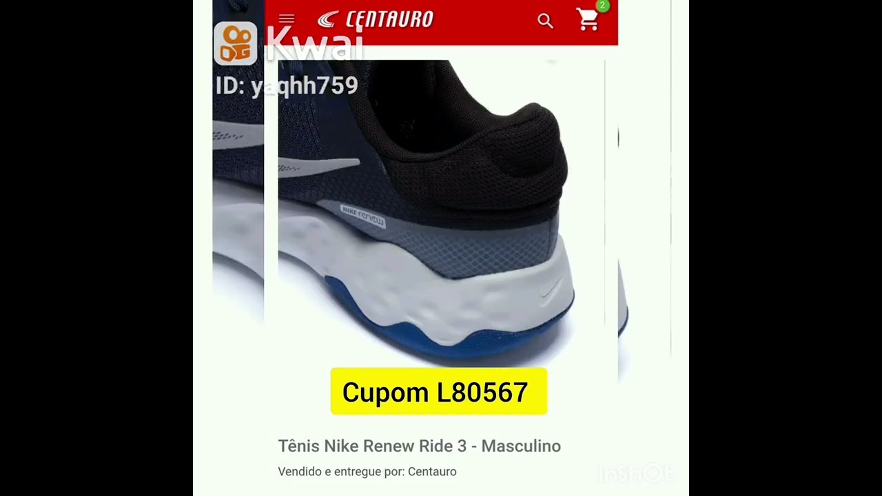 Tênis de corrida Nike Renew Ride 3 - Cupom da Centauro L80567- #nikerenew -  YouTube