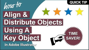 How to Align & Distribute Objects Using a Key Object in Adobe Illustrator