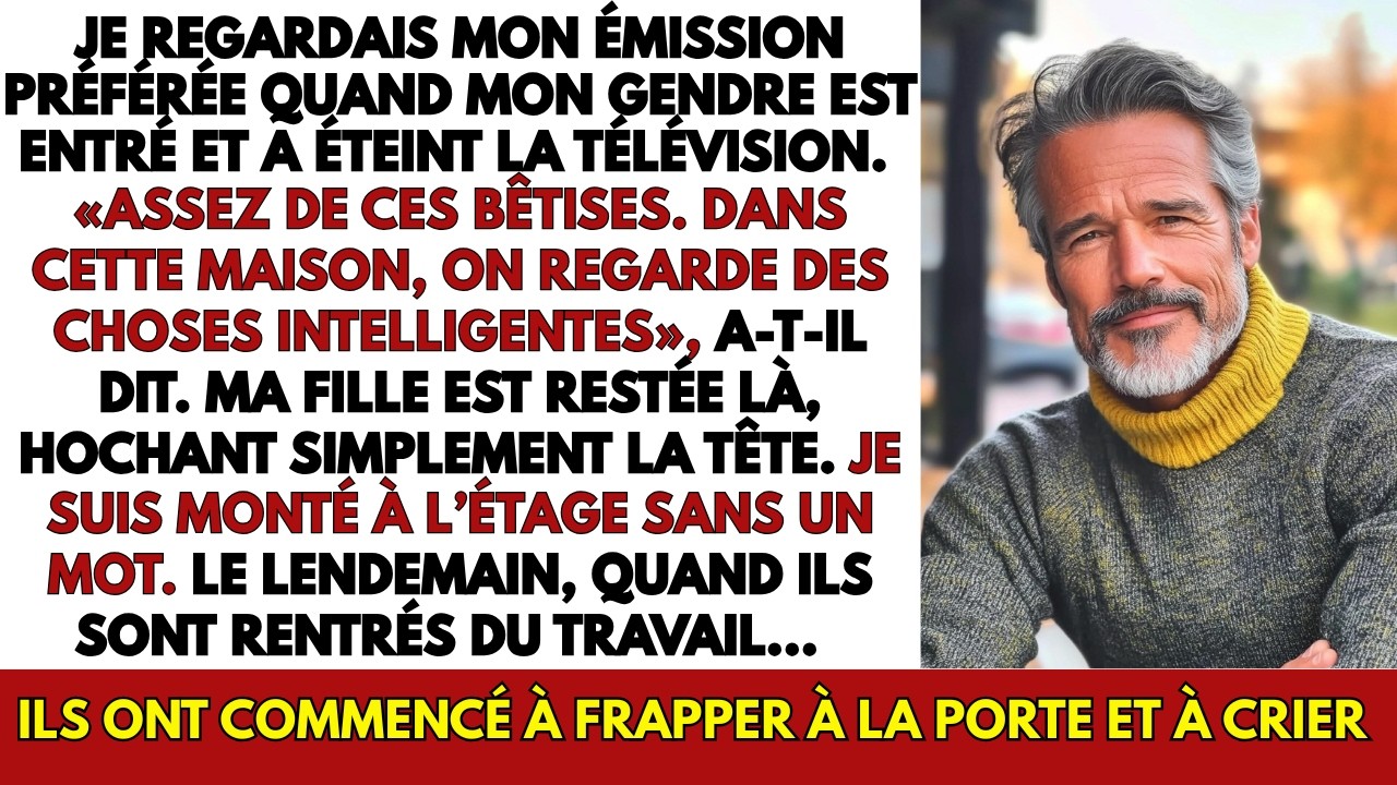 Je Regardais La Télé Quand Mon Gendre L’a Éteinte. « Assez De Ces Bêtises. » Le Lendemain…