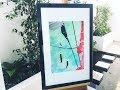Colourful Tribal Print On Glass Reaching Out LII By Australian Artist Sarah Jane Colourful Tribal Print On Glass Reaching Out LII By Australian Artist Sarah Jane