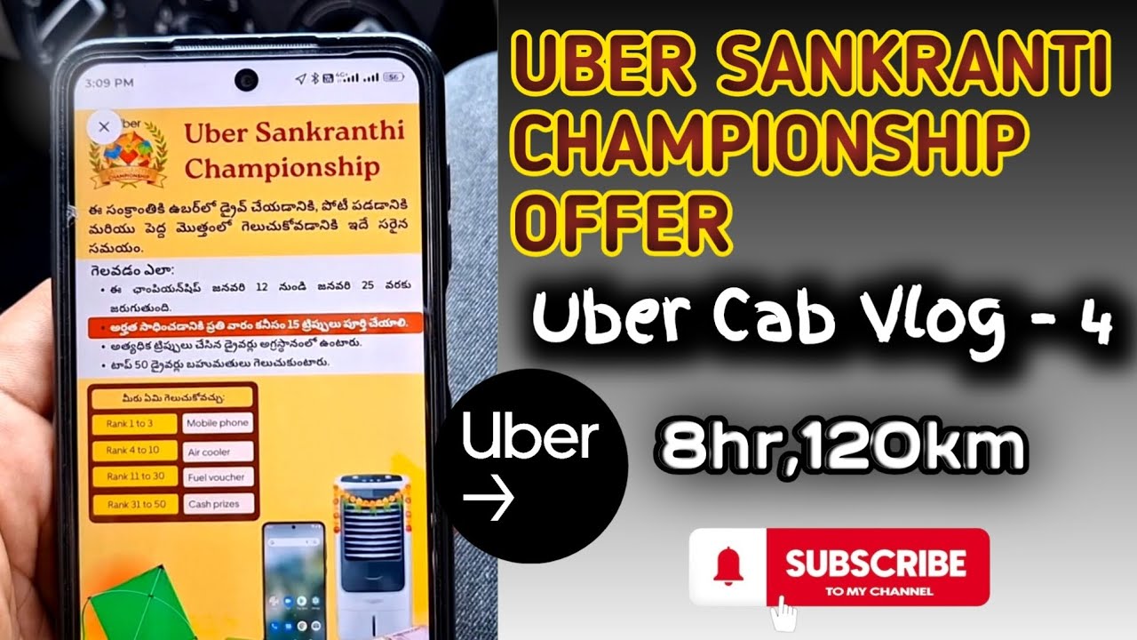 Uber Cab Vlog - 4 || Uber Sankranti Offer || 