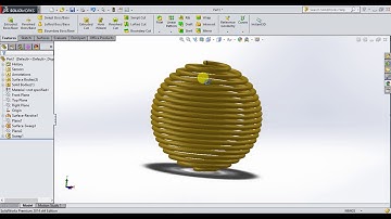 How to create a spring ball using helix !! SolidWorks Tutorial