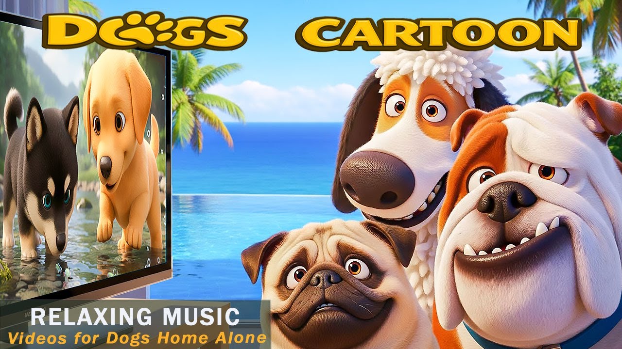 Dog Cartoon: Entertaining & Anti-Anxiety Music for Dogs – Calm Dogs with Videos for Dogs + Music