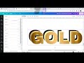 Qustion and answer 3D gold text effect Canva Tutorial