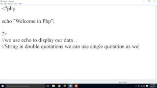 how to run hello world program in php