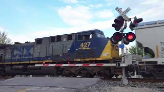 CSX 7384 Leads Manifest North | Sugar St. Railroad Crossing, Cridersville, OH