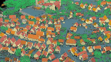 Airborne Laser Scanning (ALS): Point cloud Abenberg 2009, Automatic segmentation