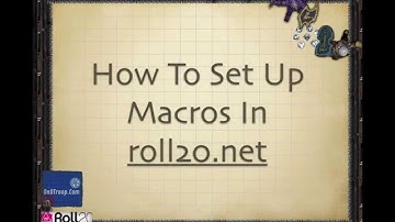 Easy Roll20 Macro Guide