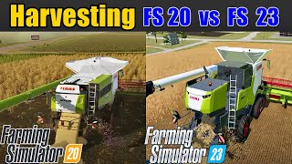 Harvesting COMPARISON  fs 20 vs fs 23│👉 Farming Simulator by Giants Software screenshot 3