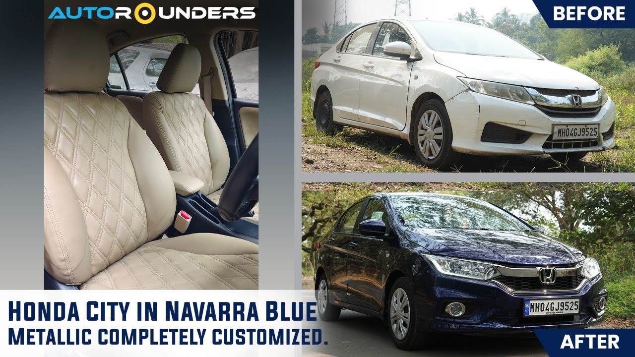 Premium Exterior and Interior Customization for a Honda City | Paint Job in Navarra Blue Metallic