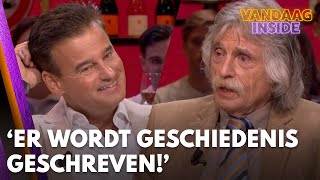 Johan Derksen vol verbazing na uitspraken Wilfred Genee: 'Er wordt geschiedenis geschreven!'