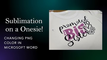 Sublimation PNG Image Color Change in Word. #sublimationtutorial #sublimationprinting #diy