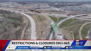 Westbound I-465 lane, ramp closures starting Friday night