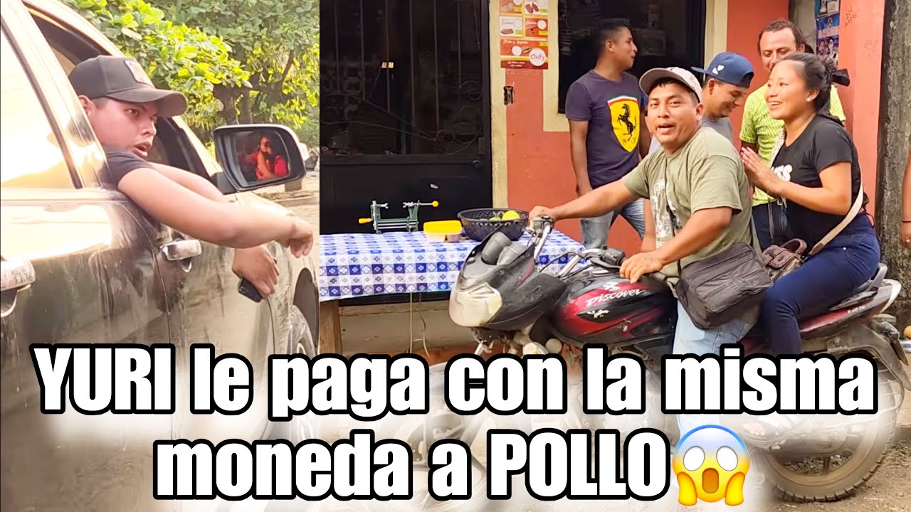 Esto se descontroló TACHA echa ala moto ala mujer de POLLO enfrente de sus narices😱