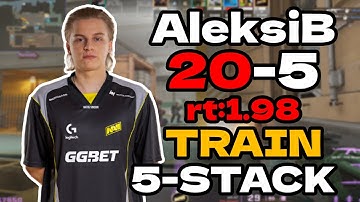AleksiB (20-5) rt:1.98 5-STACK l EU FACEIT RANKED (train) | #cs2 #pov