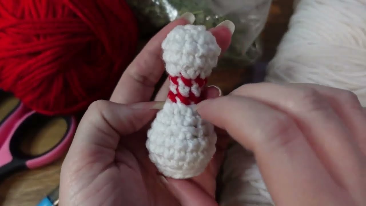 Crochet Bowling Pin Cat Toy