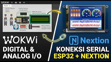 ESP32 (Wokwi) dengan Nextion - Komunikasi Serial