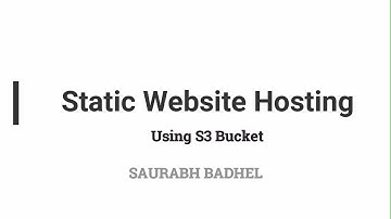 Static Website Hosting using S3 Bucket