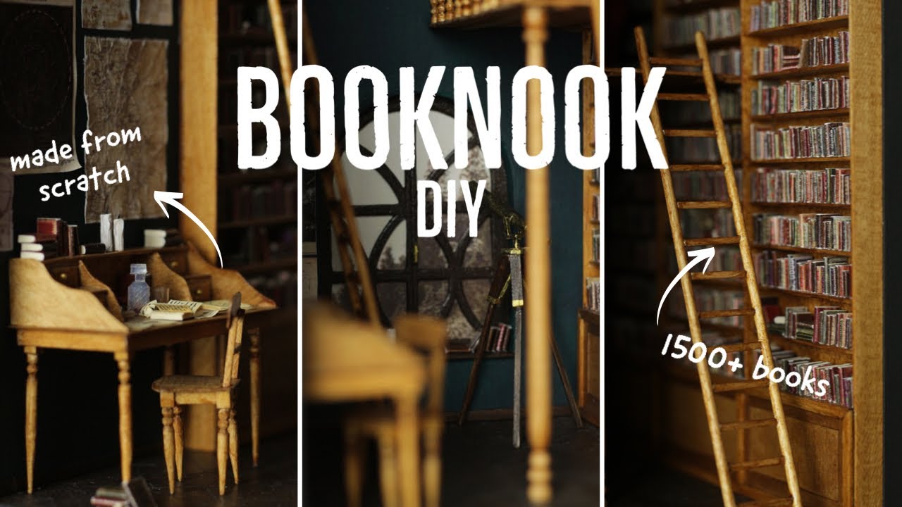 I made over 1500 tiny books for this miniature